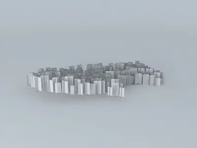 Street Of Gold Medals Trees 01 Free 3D model