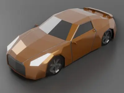 Low poly Nissan Car Collections - Low Poly - Game Ready Low-poly 3D model
