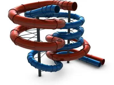 Aquapark Slides 3D model