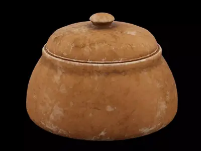 Cooking Pot Kitchen Low-poly 3D model