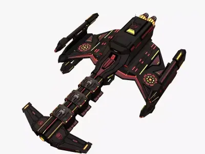 Spaceship EVO Low-poly 3D model