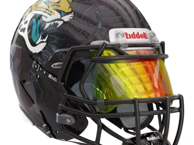 Riddell speed helmet jacksonville jaguars 3D model