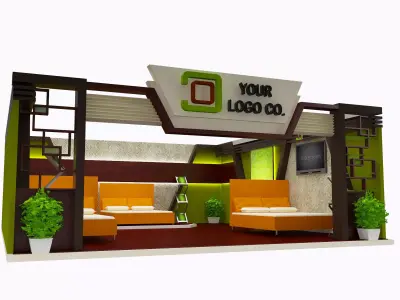Booth Exhibition Stand a412a 3D model