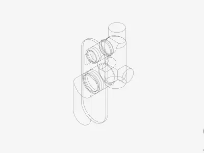 Wall Mixer Tap - Luxury - Chip - Diverter Low-poly 3D model