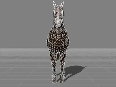 horse v1 Low-poly 3D model