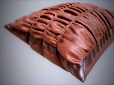 Pillow chocolate with ruffles 3D model
