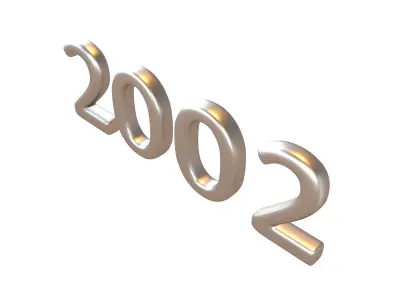 Year Number 2002 v1 003 Low-poly 3D model