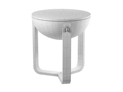Ethnic Drum Concept Side Table 3D model