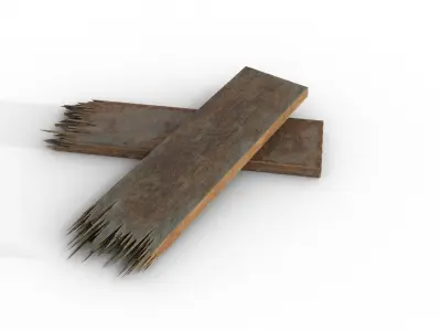 Damaged Tables Free low-poly 3D model