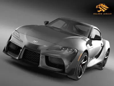 Toyota Supra 2020 HQ Interior 3D model