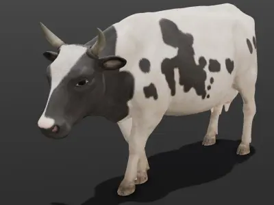 Cow Animated 3d Model Low-poly 3D model