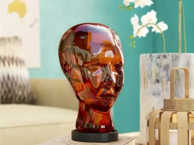 Zenia Glass Head Bust - 2 Colour 3D model