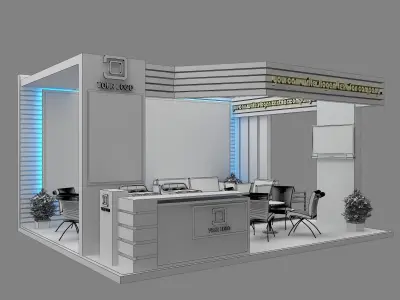  Booth Exhibition Stand a19 3D model