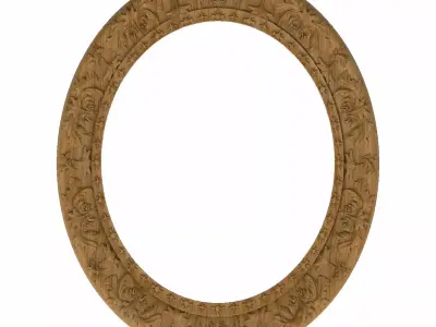 Carved picture frame STL 3D model 122