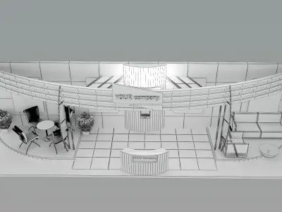 Booth Exhibition Stand a429 3D model
