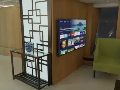 Luxury Apartment Bedroom Low-poly 3D model