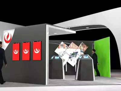 Information stand for university 3D model