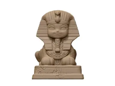 Cute Egyptian sphinx 3D print model
