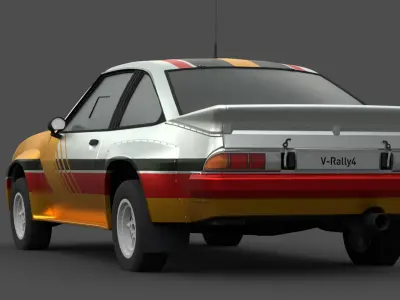 Opel Manta 400 3D Model High-Quality Detailed Design Low-poly 3D model