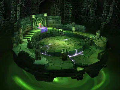 Game Low Mode - Sleeping Beauty Castle 02 3D model