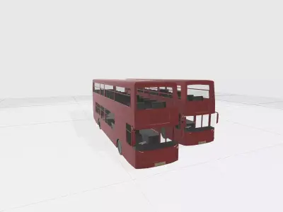 London Buses Lowpoly Model Free low-poly 3D model