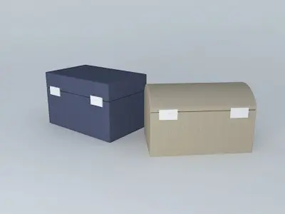 Box  Chest Fabric Decorative Free 3D model