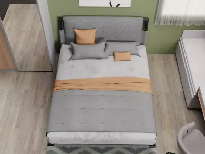 Bedroom interior 3D model 3