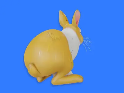 Bunny toon style 1 Low-poly 3D model