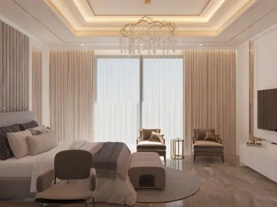LUXURY MASTER BEDROOM 3D model