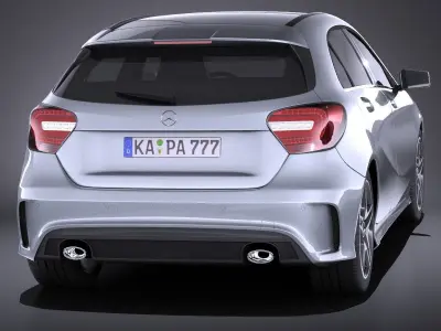 Mercedes-Benz A-class 2013 VRAY 3D model