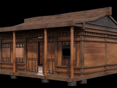 Medieval Houses Pack 25-26-27-28-29-30 - 4K Textures Game Ready Low-poly 3D model