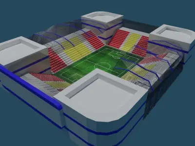 Football stadium 3D model get