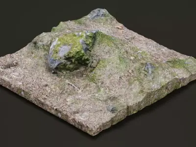 Rock V2 - Scanned Low-poly 3D model