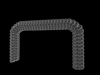 Balloon Arch  Triangle flag 3D model