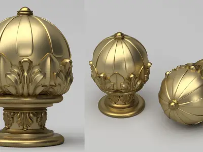 Carved Finial 3D model