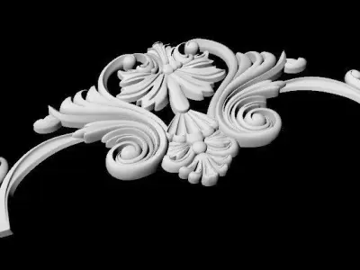 Central decor ornament for furniture 3D model 807