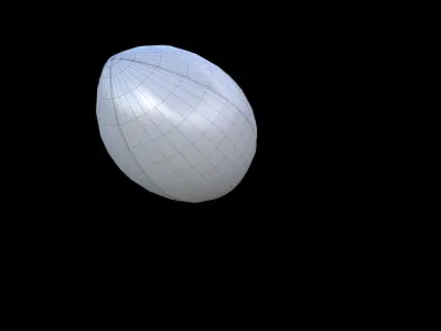 American football ball Low-poly 3D model