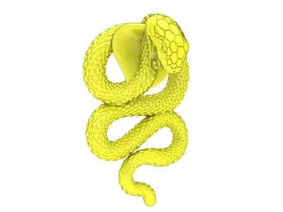 Luxury Sculpted Snake Ring 3D Model 5062 3D print model