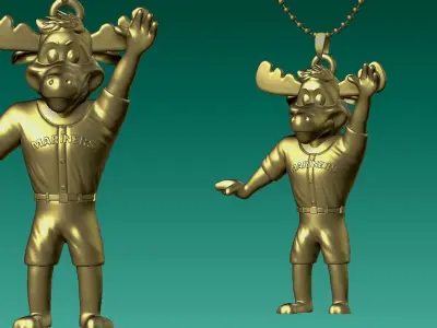 MLB - Necklaces SEATTLE MARINERS - Hanging Figurine - 3D print 3D print model