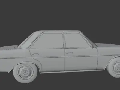 Mercedes Benz W115 Car Low-poly 3D model