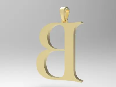 Alphabet Latin B 3D print model