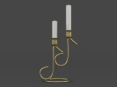Candle Holder 3D model 2