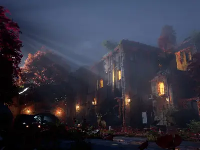 Abandoned City Night Lighting  3D model