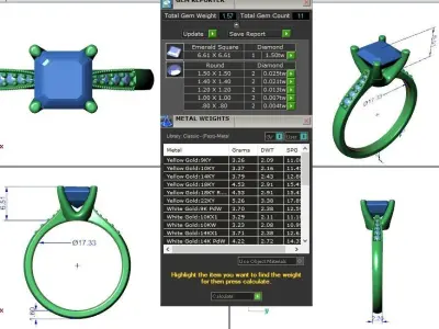 Engagement ring Lara ascher 3D print model