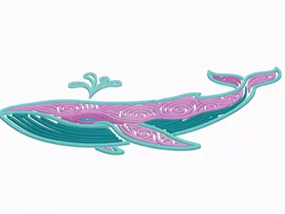 Blue Whale Panel - Wall Decor Beauty Creative 3D print model