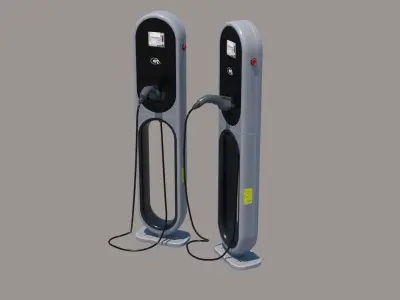 Charging station - Charging pile -EV- Car charger 3D model
