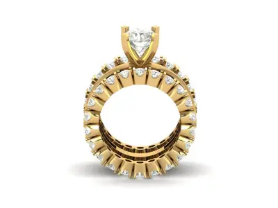 Solitaire  Diamond  Ring  3D print model