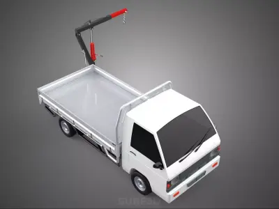 ATTACHMENT HYDRAULIC LIFT JIB CRANE WINCH FLATBED PICKUP TRUCK 3D model