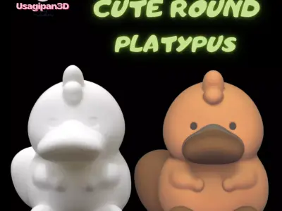Cute Round Platypus 3D print model