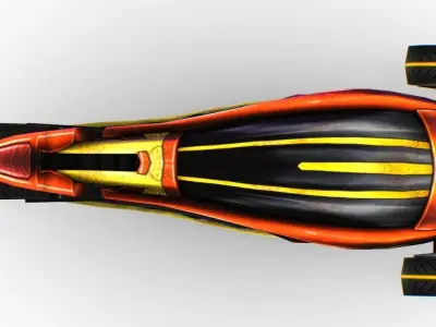 Cartoon Toy AR Racing Car 04 Low-poly 3D model